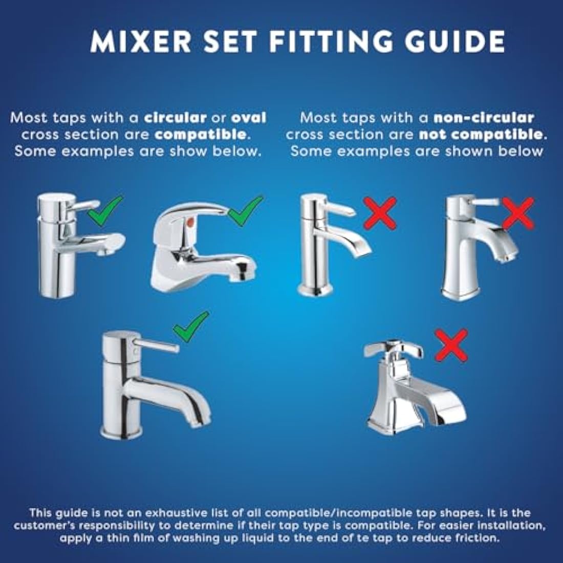 Croydex Bath Shower Mixer Set - White & Chrome 430mm (AB220022)