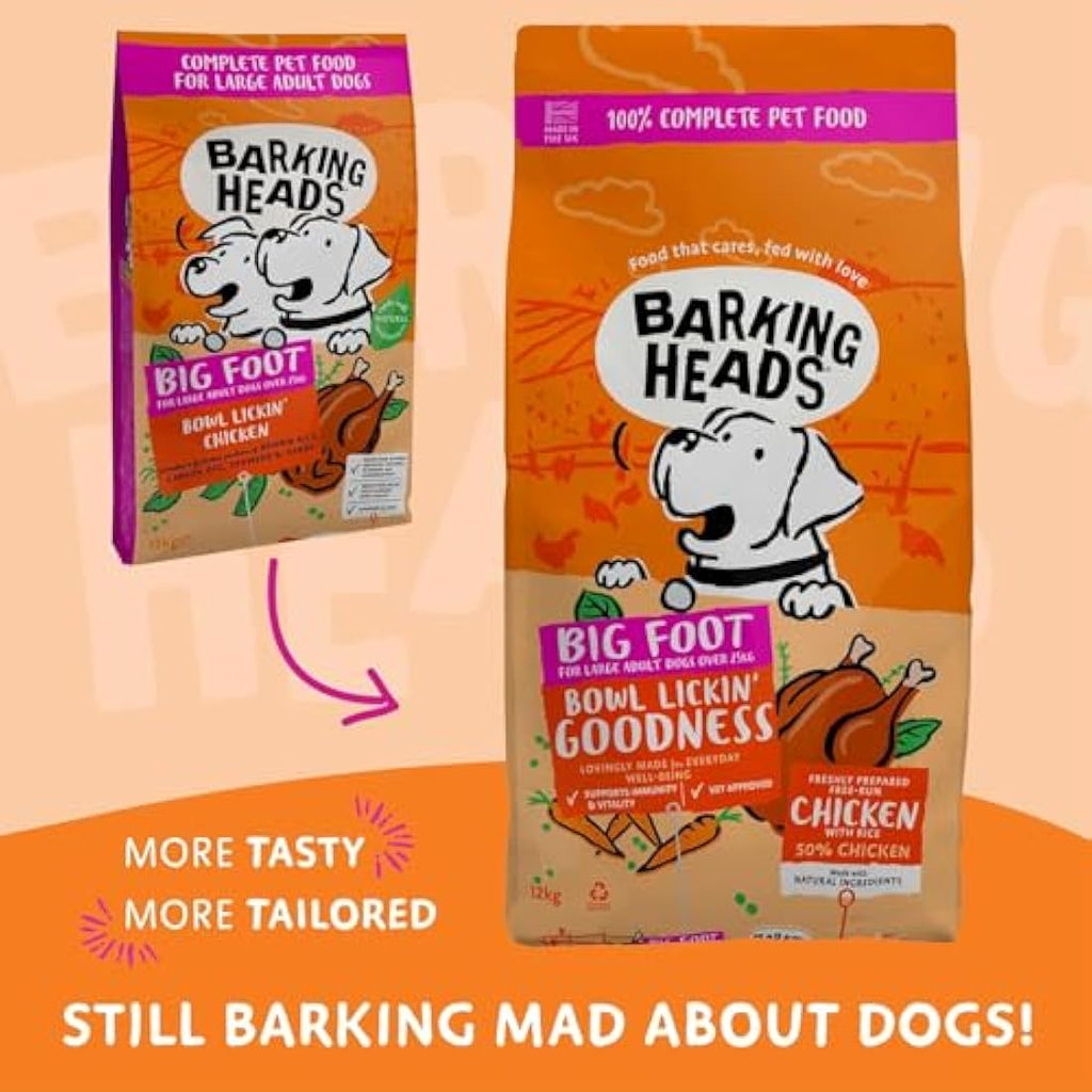 Barking Heads Bowl Lickin' Chicken Dry Dog Food - Large Breed Adult 12kg