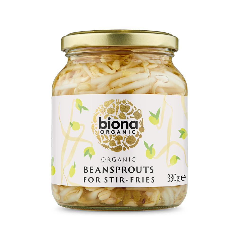 Biona Organic Mung Bean Sprouts - Ready to Eat - 330g (Pack of 6)