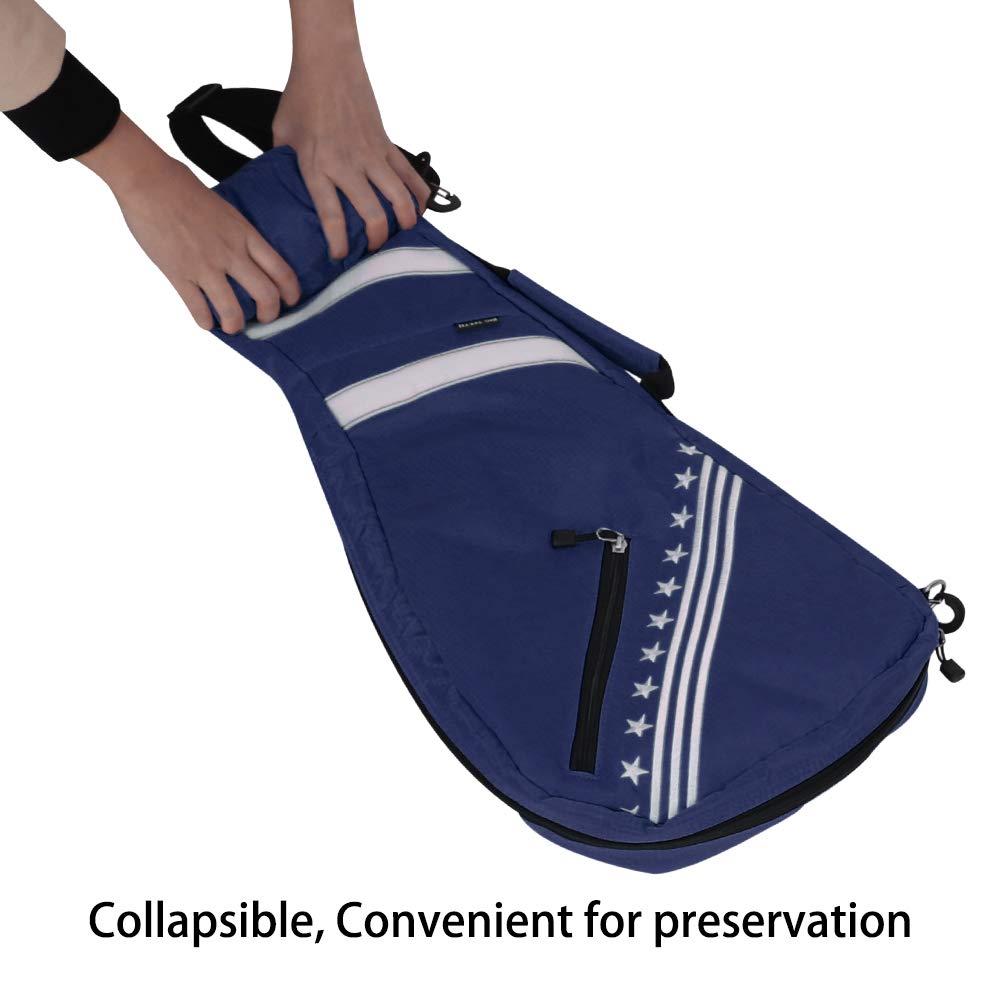 Big Teeth Waterproof Golf Sunday Bag | Lightweight Travel Carry Case - Blue