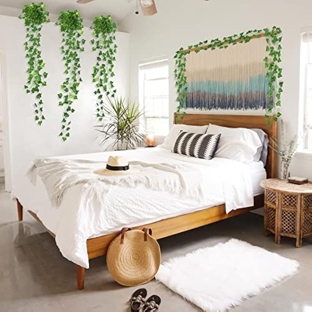 CQURE 48Pcs Artificial Ivy Garland Vines | 336Ft UV Resistant Fake Plants