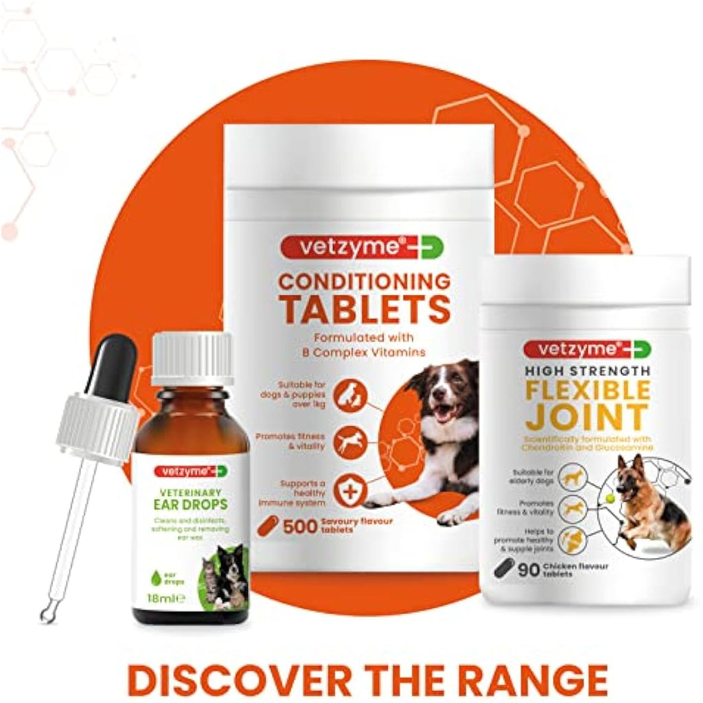 Vetzyme Once A Day Dog Conditioning Tablets | B-Complex (240 Count)