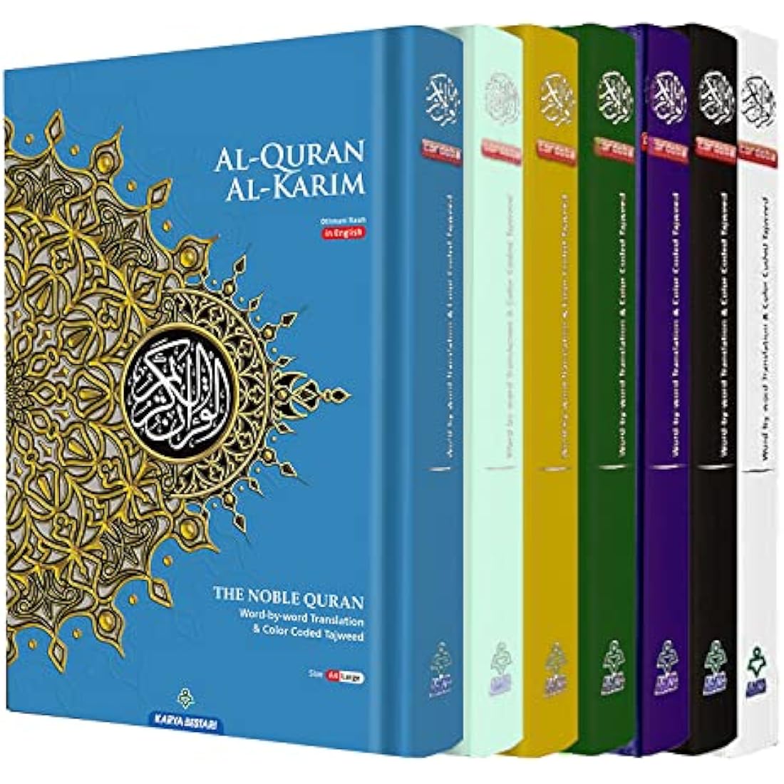 Maqdis Quran A4: Word for Word Arabic-English Translation with Tajweed