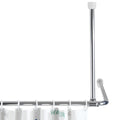 Wenko Ceiling Support for Telescopic Shower Rail – 57cm Chrome Aluminium
