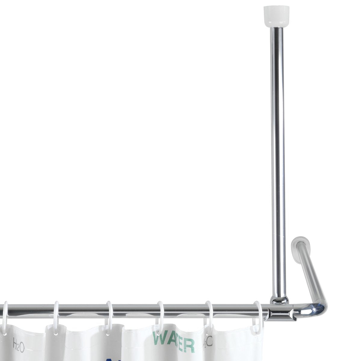 Wenko Ceiling Support for Telescopic Shower Rail – 57cm Chrome Aluminium