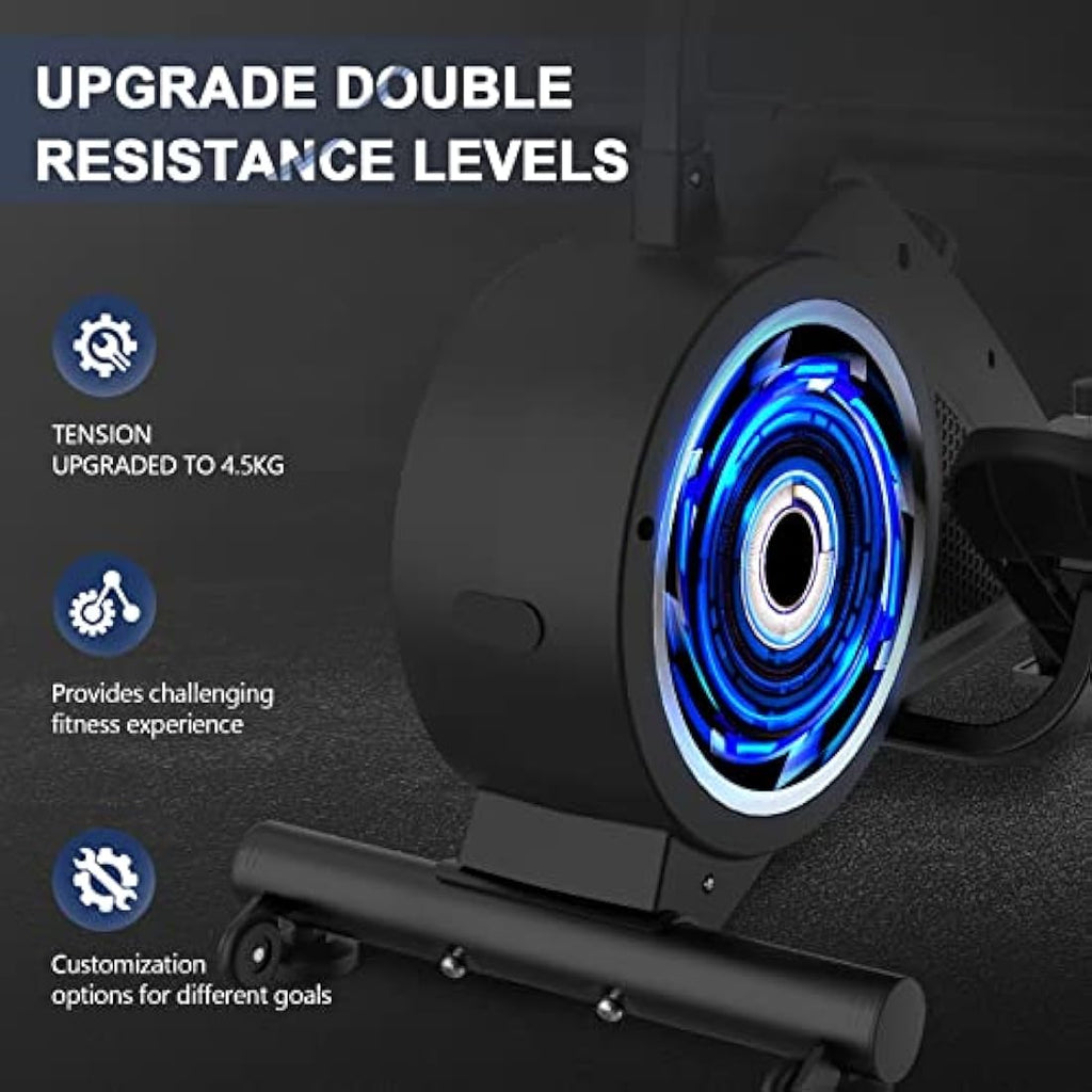 Neezee Foldable Rowing Machine – 16 Level Magnetic Resistance Home Rower