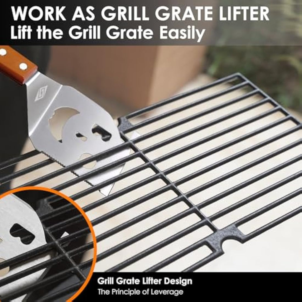 7-in-1 BBQ Spatula – 17 Inch Heavy Duty Grill Tool with Scraper