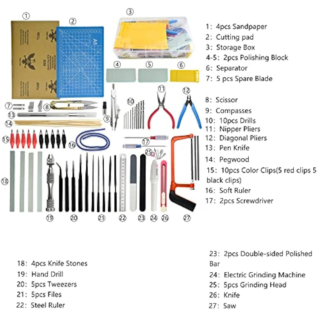 WMYCONGCONG 62-Piece Gundam Model Tools Kit for Hobby Building & Repair