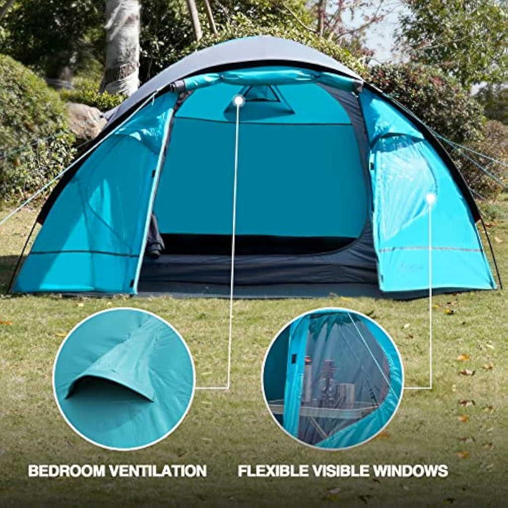 Portal 3-4 Person Dome Camping Tent | 4000mm Waterproof with Porch