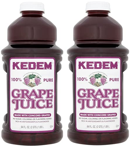 Kedem Concord Grape Juice – 100% Pure Kosher Juice, 1.89L (2 Pack)