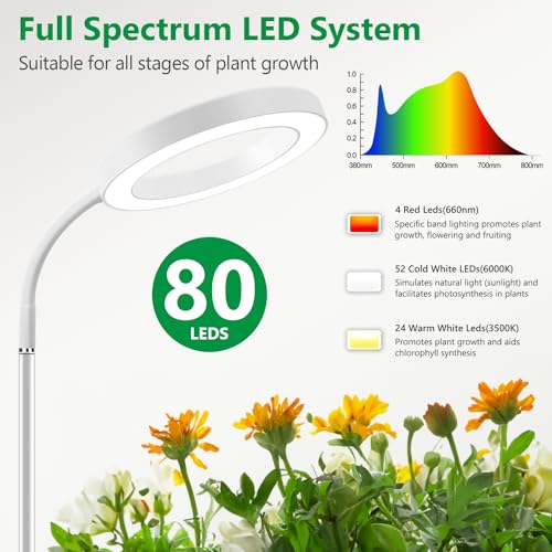 Aumtrly Floor Standing LED Grow Light | Full Spectrum Tall Plant Lamp