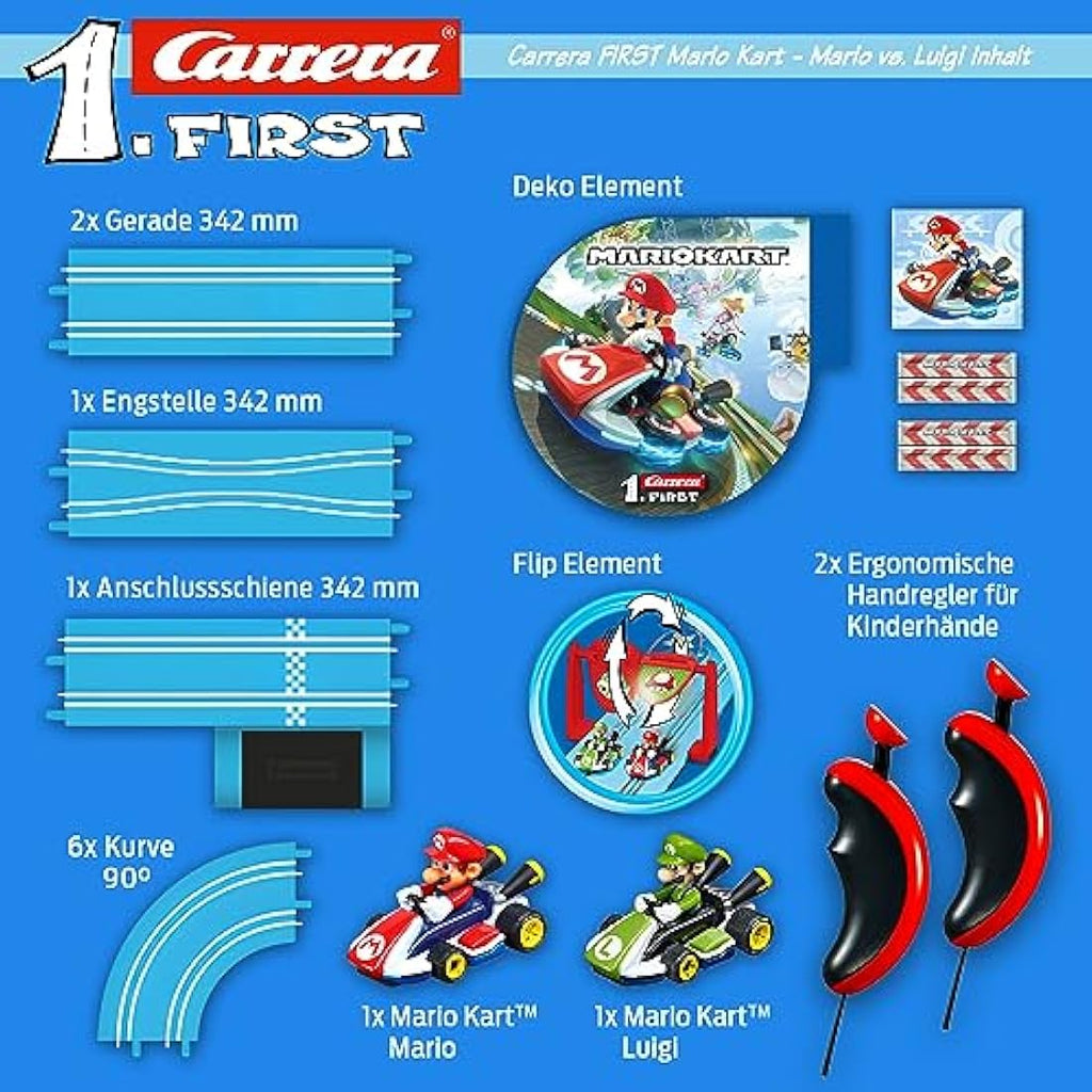 Carrera FIRST Mario Kart Slot Racing Track – 2.9m Nintendo Toy Set
