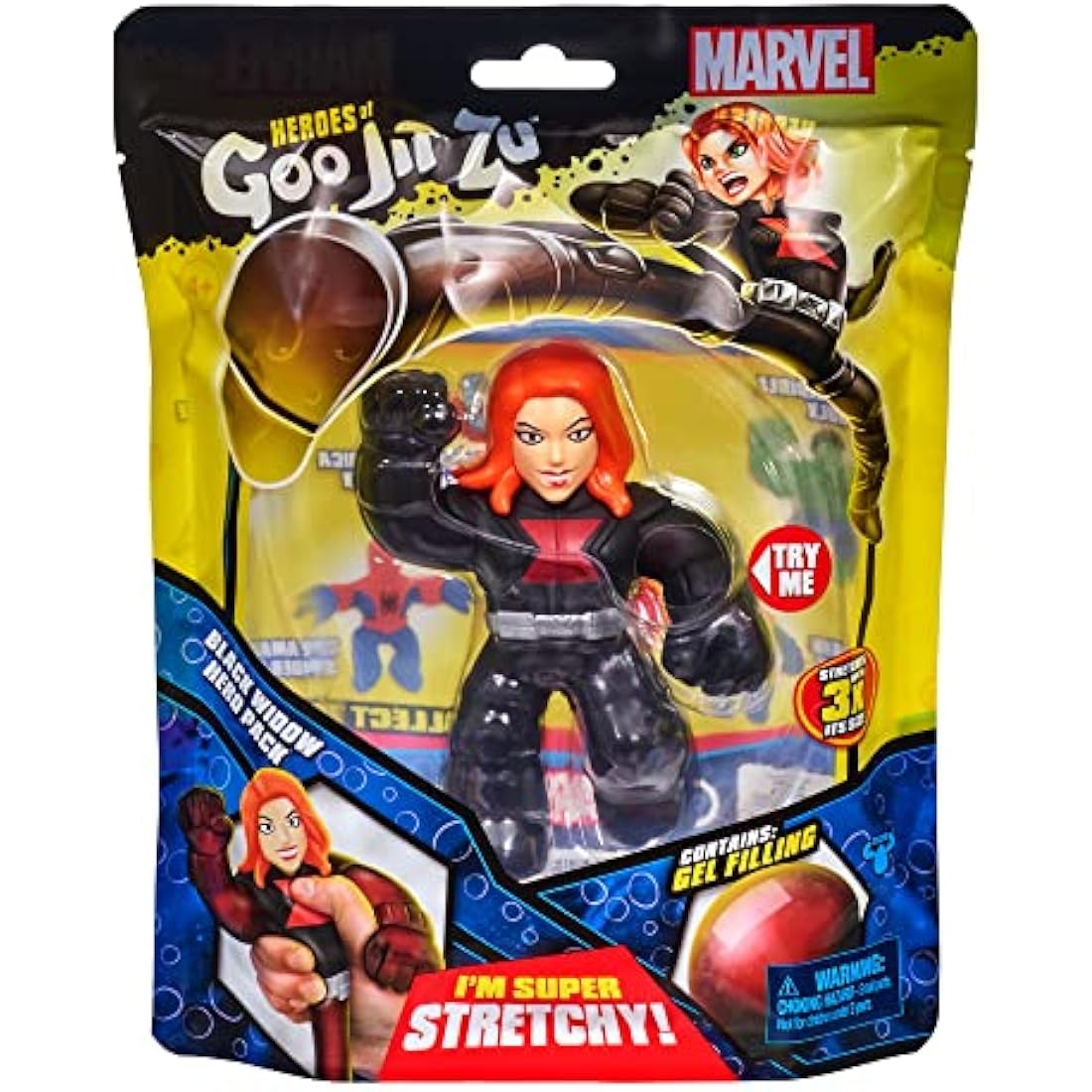 Heroes of Goo Jit Zu Marvel Black Widow – Stretchy 4.5-Inch Figure