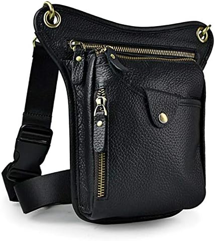 Leather Drop Leg Bag – Motorcycle Thigh Waist Fanny Pack