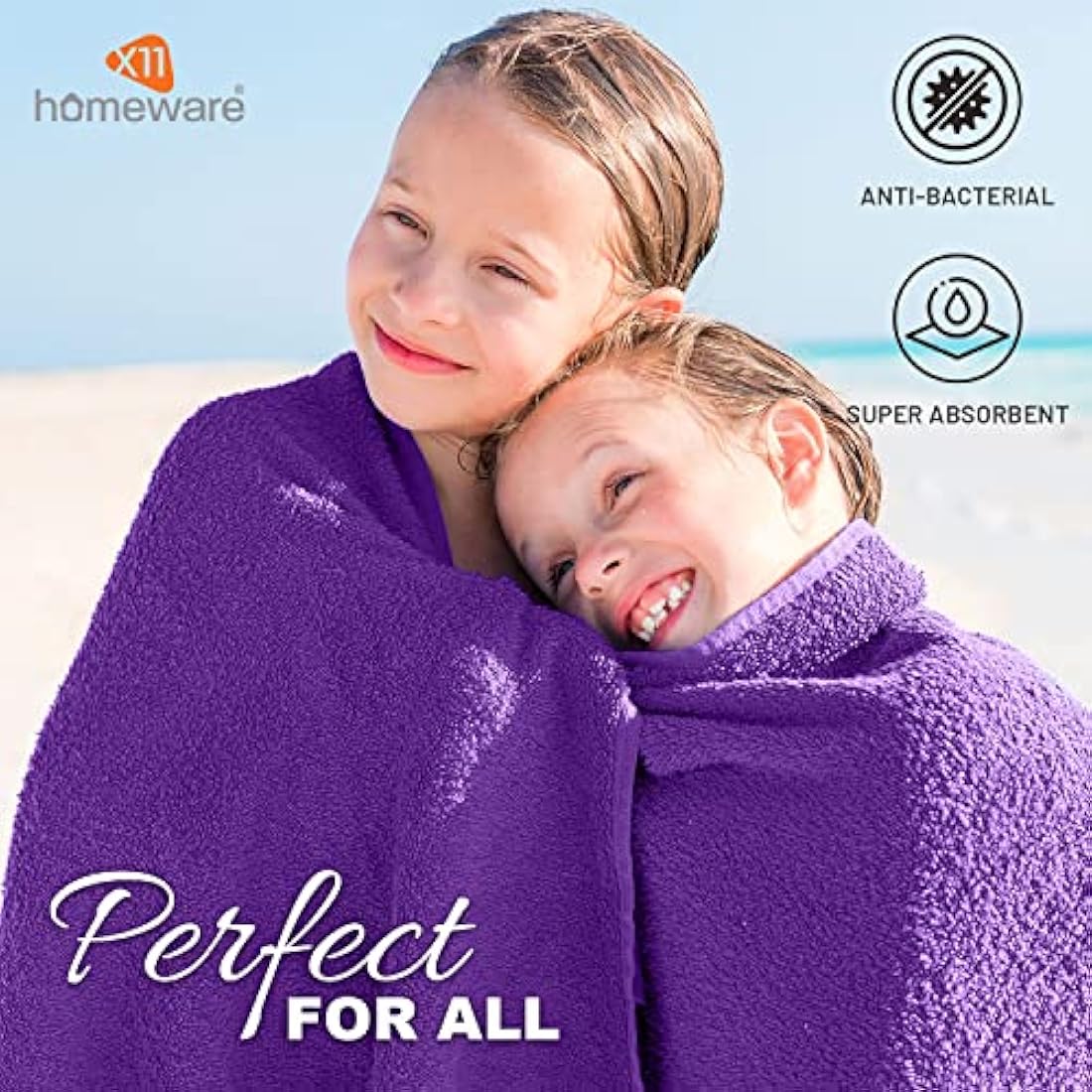 Jolof Store Egyptian Cotton Bath Towels – 4 Pack Large Absorbent Set