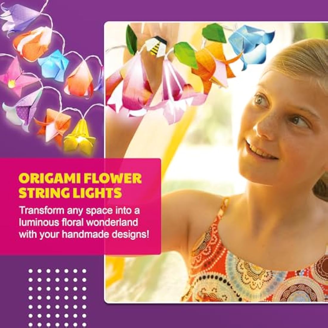 4M Create Your Own Origami Lights – DIY Paper Art Home Decor Kit