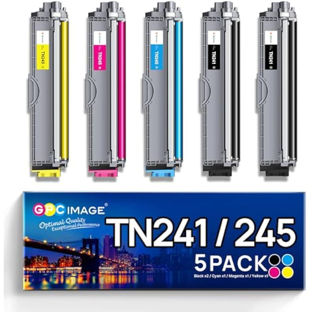 GPC Image TN241 TN245 Compatible Toner Cartridges for Brother - 5-Pack