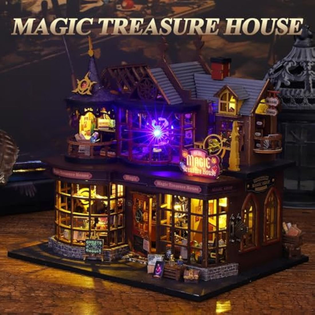 Mostop DIY Miniature Dollhouse Kit - Magic Treasure House with LED Light