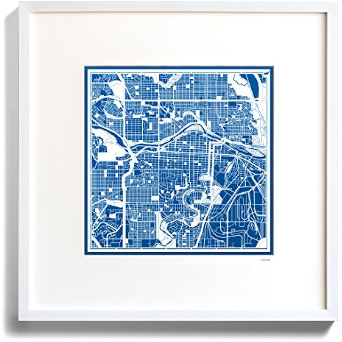 Calgary Paper Cut City Map -  Minimalist Wall Art 30x30cm