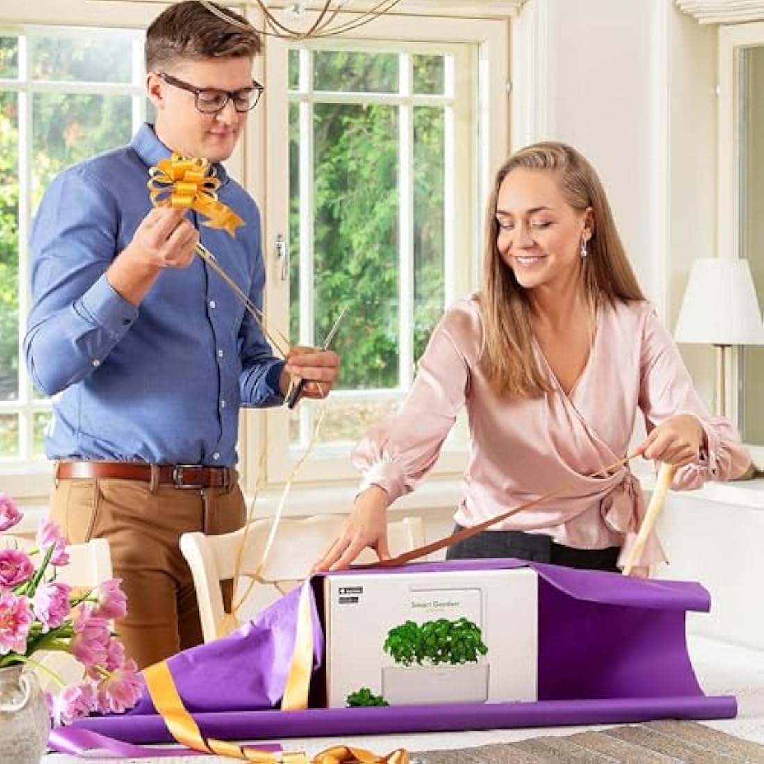 Smart Garden Indoor Herb Kit with LED Grow Lights - White