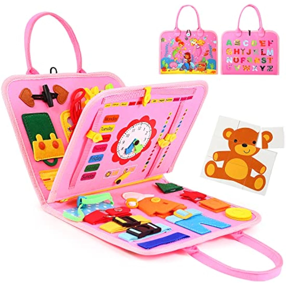 Hooku Montessori Busy Board for Toddlers – Sensory Travel Toy (TY004)