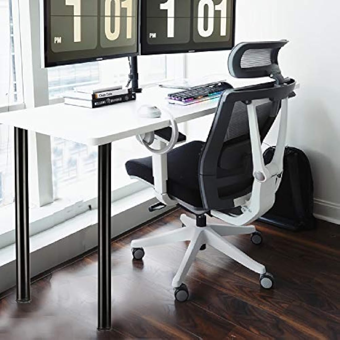 QLLY 27.5" Adjustable Metal Desk Legs | Heavy Duty Furniture Legs, 4 Pack