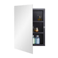 Fundin Black Plastic Mirror Medicine Cabinet - Recessed or Surface Mount
