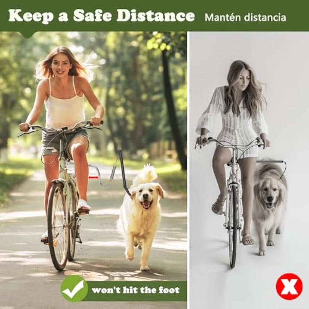 iPetba Hands-Free Dog Bike Leash – Shock Absorbing Bicycle Attachment