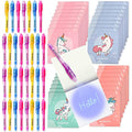 BONNYCO Invisible Ink Pen and Notebook Set - 32 Pack Unicorn Party Favors