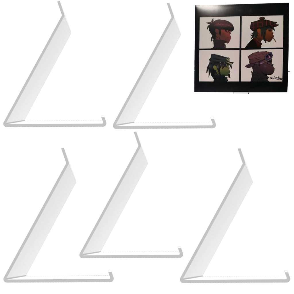 Print It Uk Now Playing Vinyl Record Stand Display Holder 5 Pack - White