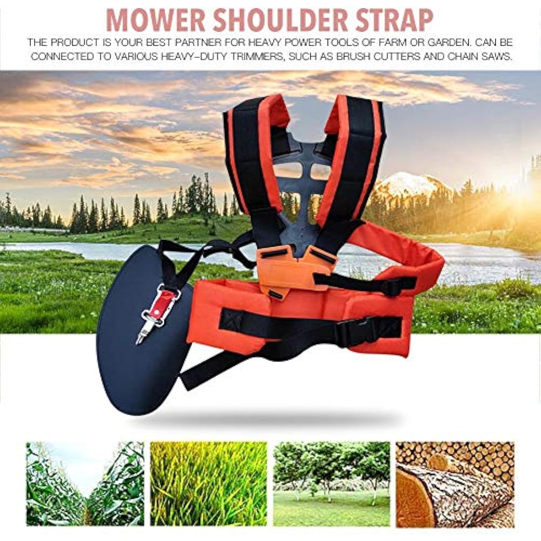 Jolof Store Universal Adjustable Strimmer Harness | Padded Nylon Strap