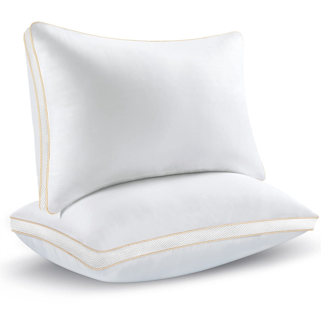 Sofslee Bed Pillows 2 Pack – Hypoallergenic Down Alternative – Standard