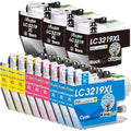 Kingjet LC3219XL High-Yield Ink Cartridges for Brother MFC-J5330DW | 12 Pack