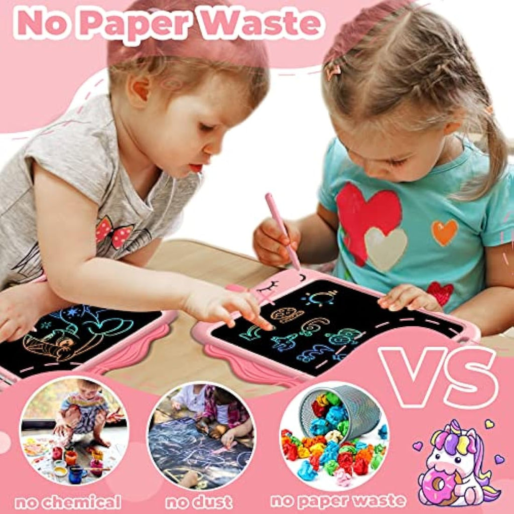 NOBES 10-inch LCD Writing Tablet – Pink Unicorn Educational Drawing Pad