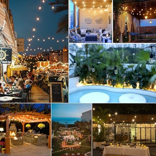 ZOTOYI 150FT S14 Outdoor String Lights | 50 Shatterproof LED Bulbs IP65