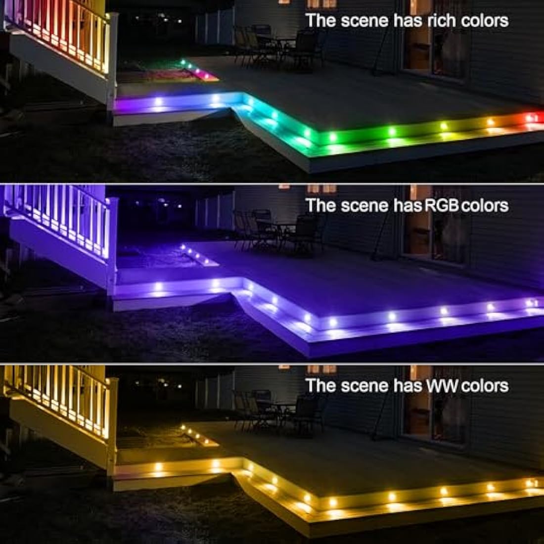 Jolof Store WiFi Smart RGB LED Decking Lights – IP67 Waterproof – 30 Pack