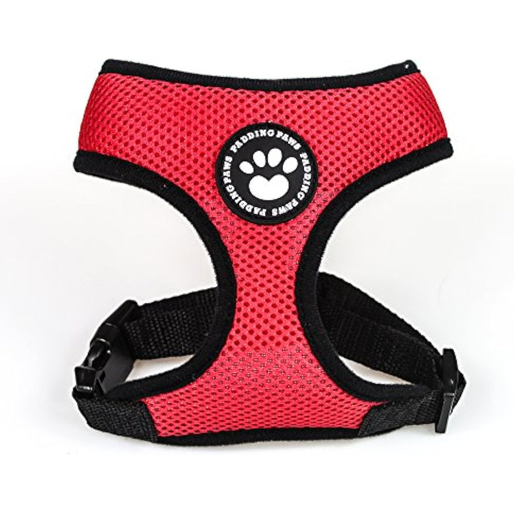 Waterproof Mesh Dog Harness – Adjustable No-Pull Vest, Red