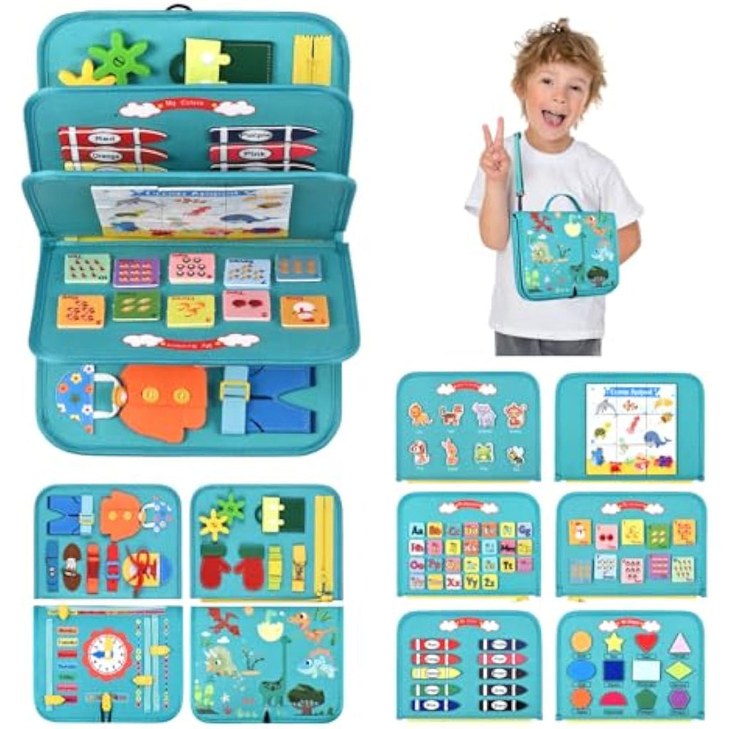 Montessori Busy Board | Sensory Educational Toddler Travel Toy