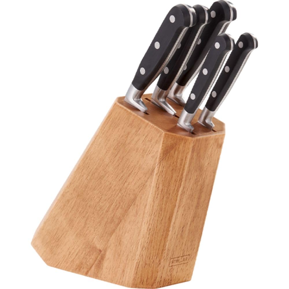 Stellar Classic 5-Piece Knife Block Set | Stainless Steel Blades
