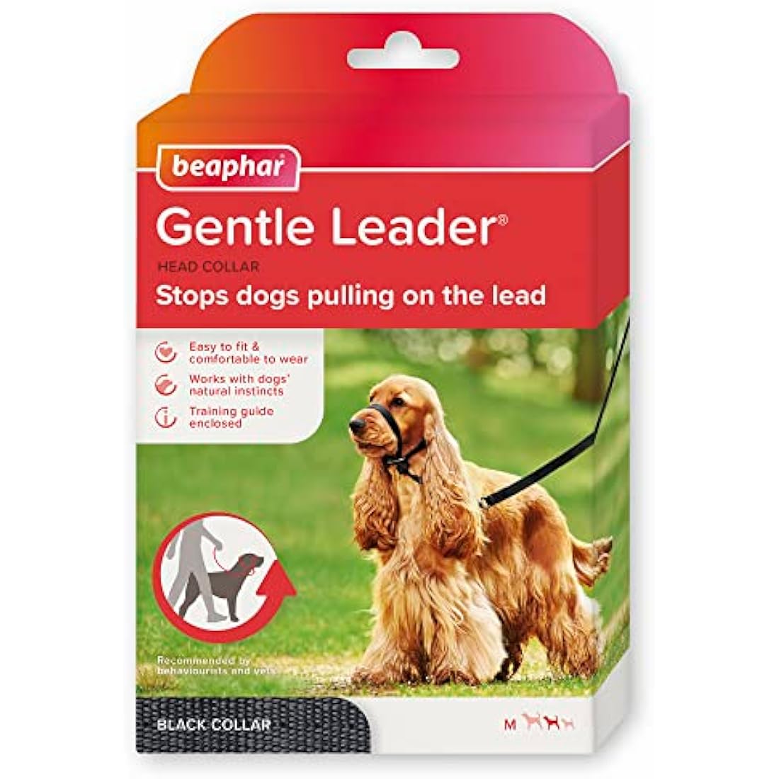 Beaphar Gentle Leader Head Collar – Medium Dog No-Pull Training Aid, Black