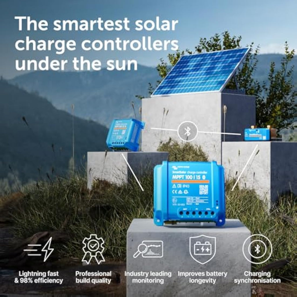 Victron Energy SmartSolar MPPT 100/15 Charge Controller | Bluetooth