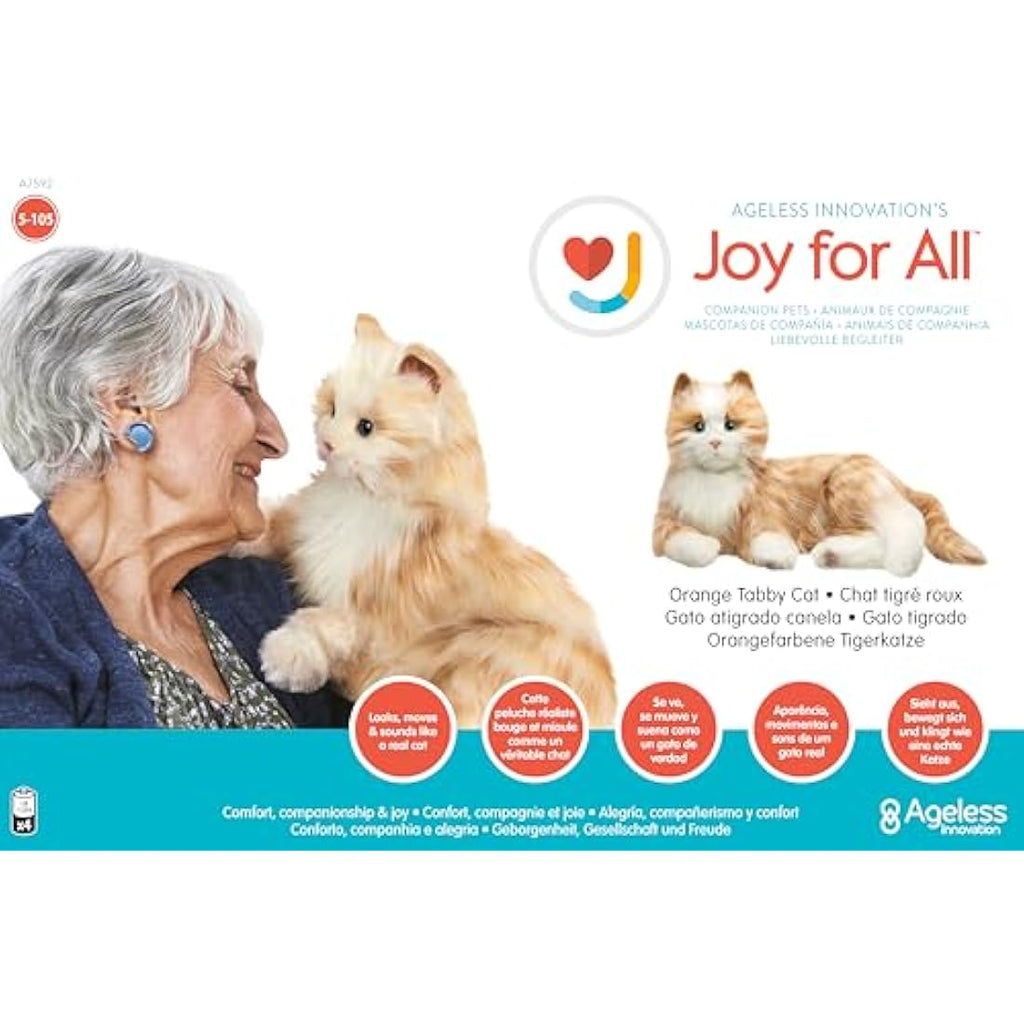 Joy For All Interactive Companion Cat – Lifelike Orange Tabby Pet