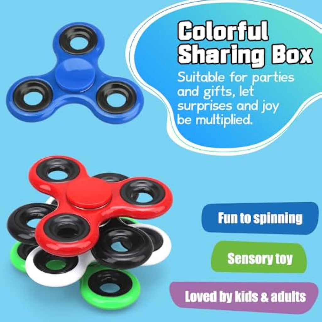 10 Pack Fidget Spinner Set – Alloy Sensory Stress Toys