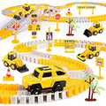 Jolof Store 5-in-1 Construction Toy Car Track Set for Boys Age 2-8