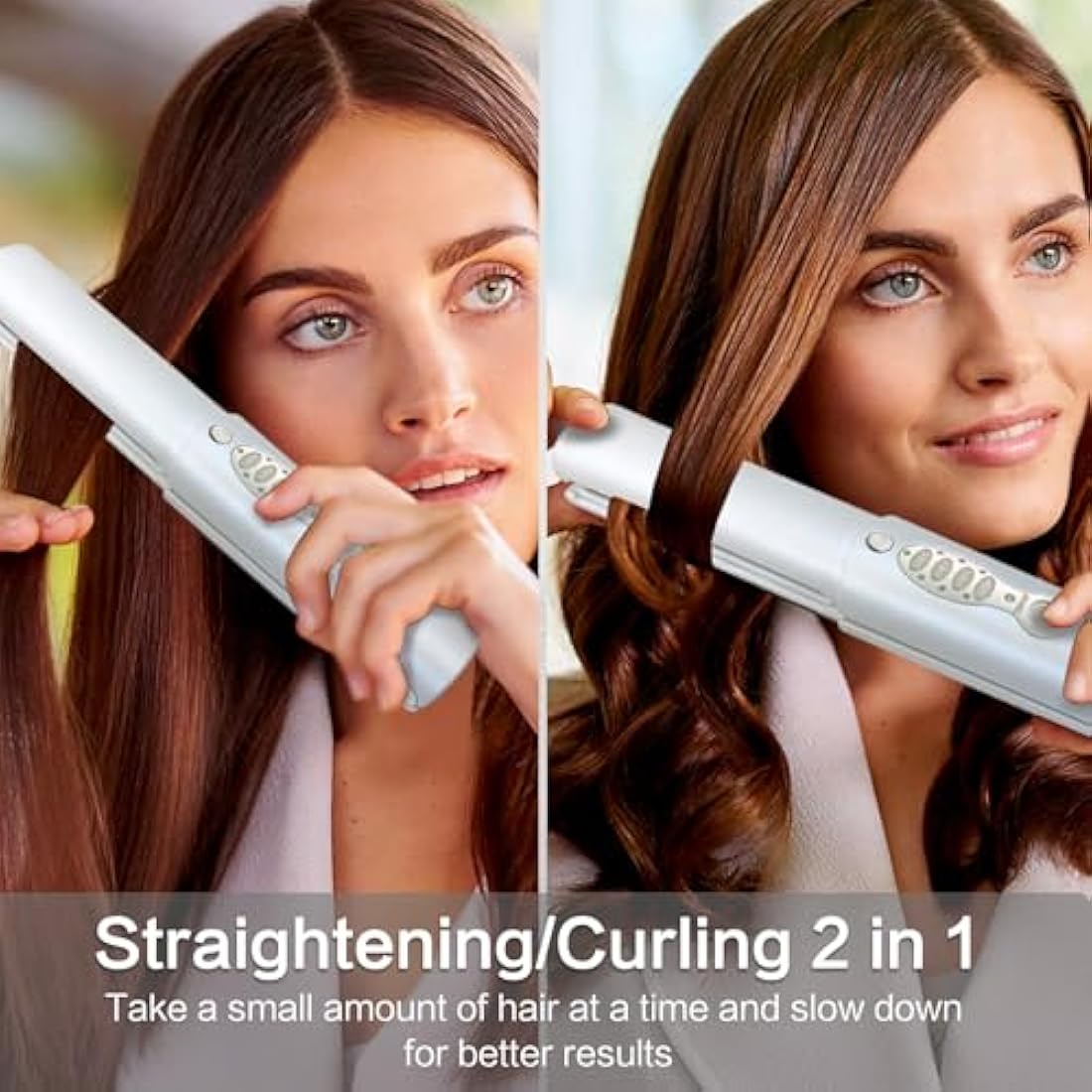 Jolof Store Cordless Hair Straightener – 2-in-1 Titanium Travel Flat Iron