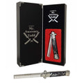 Stainless Steel Switchblade Foldable Comb | Black Flick Comb