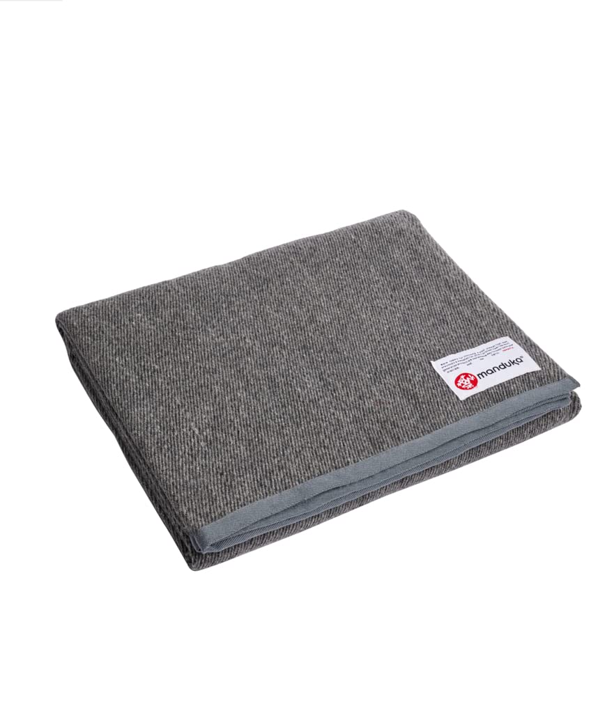 Manduka Recycled Cotton Yoga Blanket – Thunder Grey Support Prop