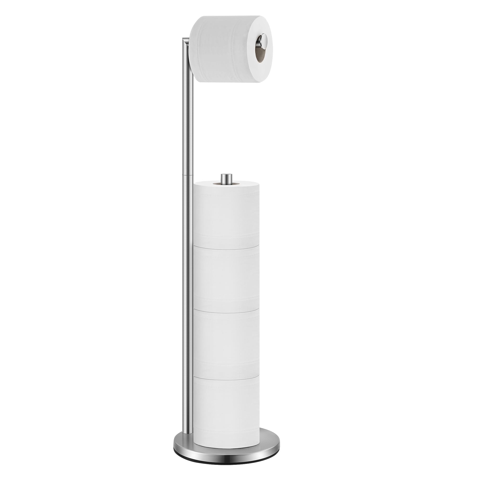 HEETA Free Standing Toilet Roll Holder – Stainless Steel 5-Roll Stand