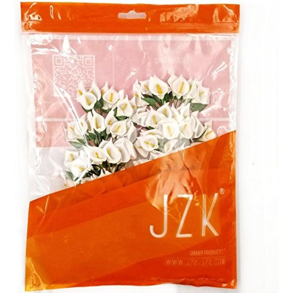 Jolof Store 144pcs White Foam Calla Lily Artificial Flowers for Crafts