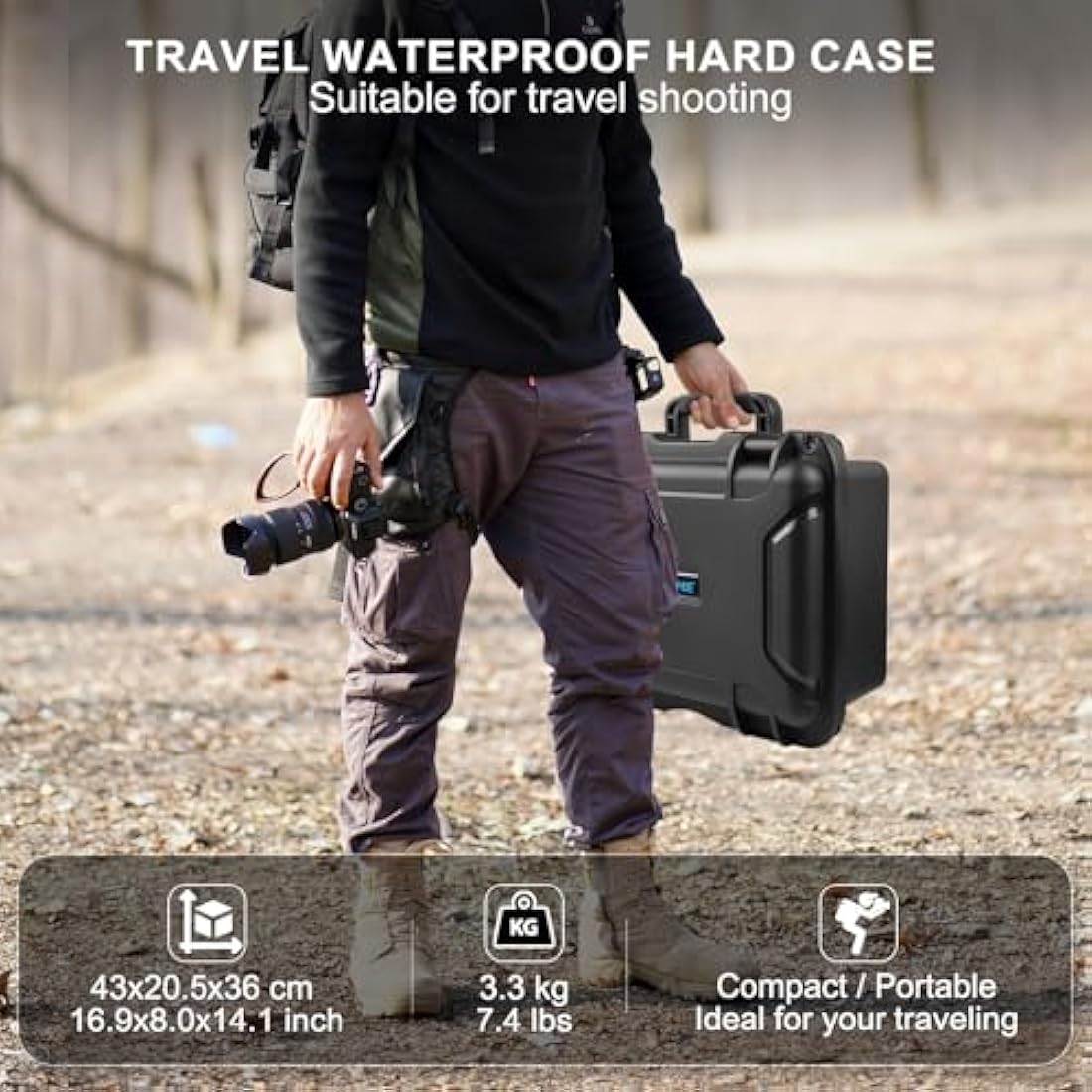 Lekufee Waterproof Hard Case for DJI Air 3S and Goggles 3 Accessories